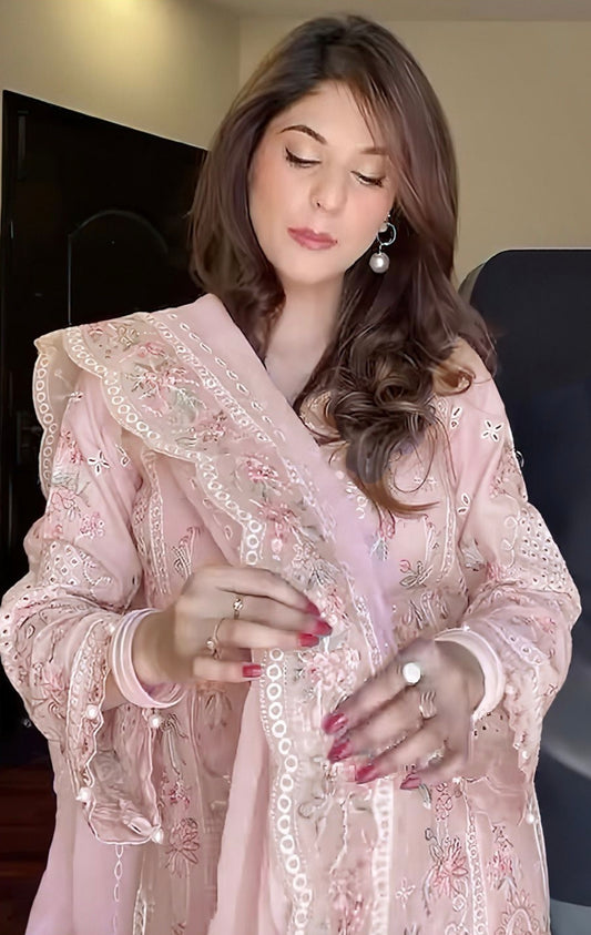 LAWN 3 PIECE UNSTICHED FULL HEAVY EMB SUIT FOR SUMMER 2025