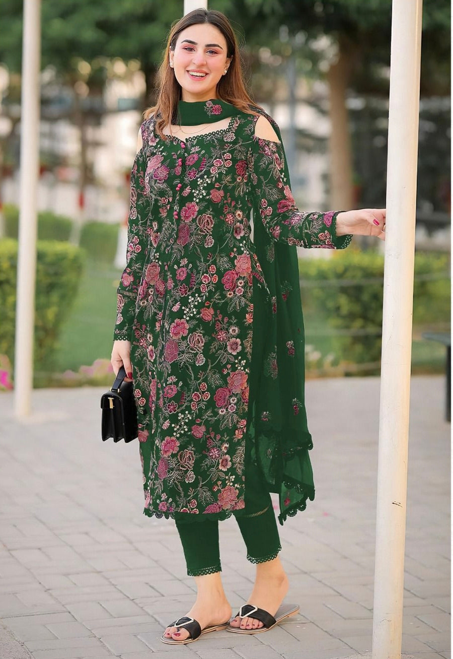 LAWN 3 PIECE UNSTICHED FULL HEAVY EMB SUIT FOR SUMMER 2025