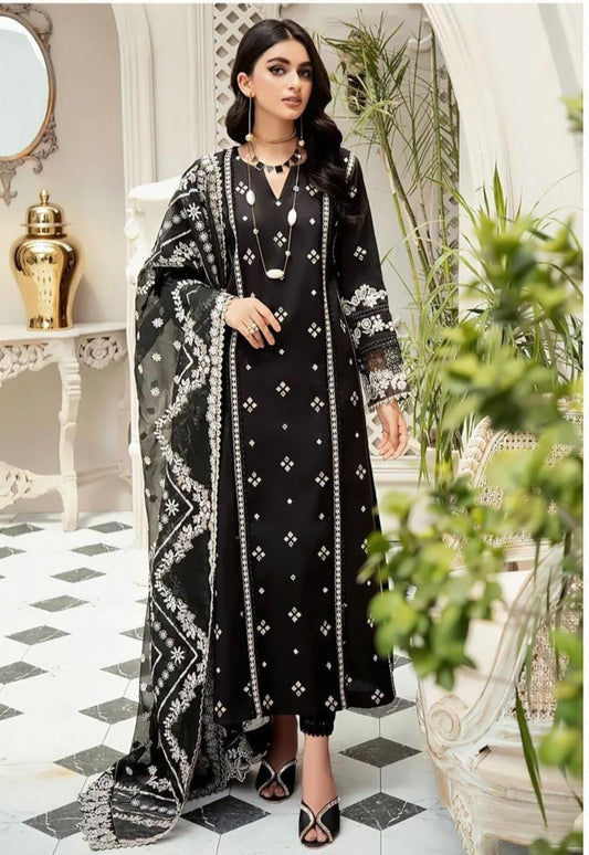 BAREEZE | DHANAK 3 PIECE FULL HEAVY EMB SUIT WITH HEAVY EMB SHAWL FOR WINTER 2025-26 D-1701