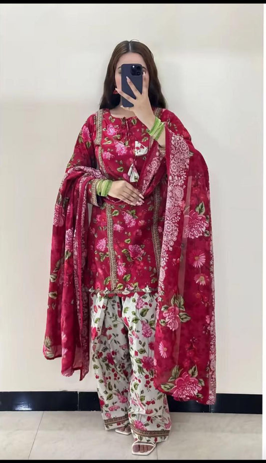 PRINT LAWN 3 PIECE UNSTICHED SUIT FOR SUMMER 2025