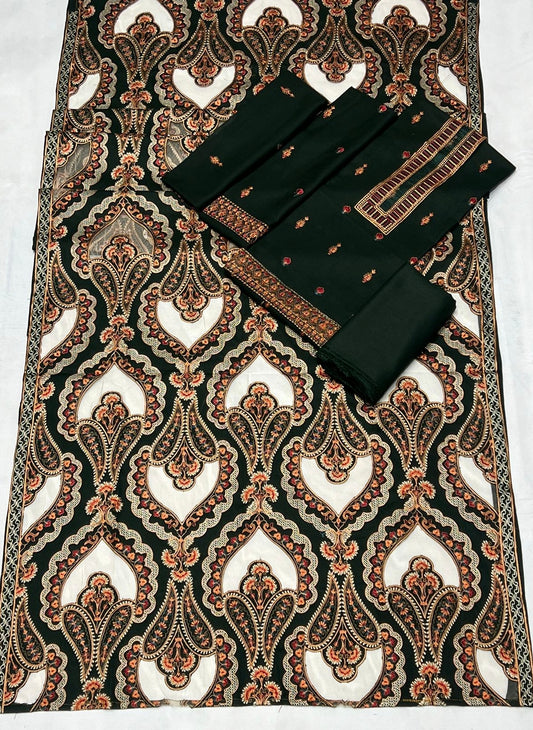 BAREEZE | DHANAK 3 PIECE FULL HEAVY EMB SUIT WITH HEAVY EMB SHAWL FOR WINTER 2025-26