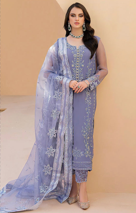 LAWN 3 PIECE UNSTICHED FULL HEAVY EMB SUIT FOR SUMMER 2025