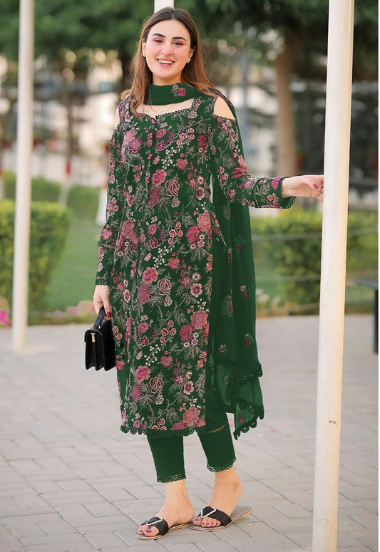 LAWN 3 PIECE UNSTICHED FULL HEAVY EMB SUIT FOR SUMMER 2025