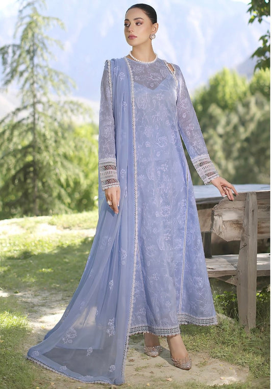 BAREEZE| LAWN 3 PIECE UNSTICHED FULL HEAVY EMB SUIT WITH READY TO WEAR CUTTWORK DUBATTA FOR SUMMER 2026