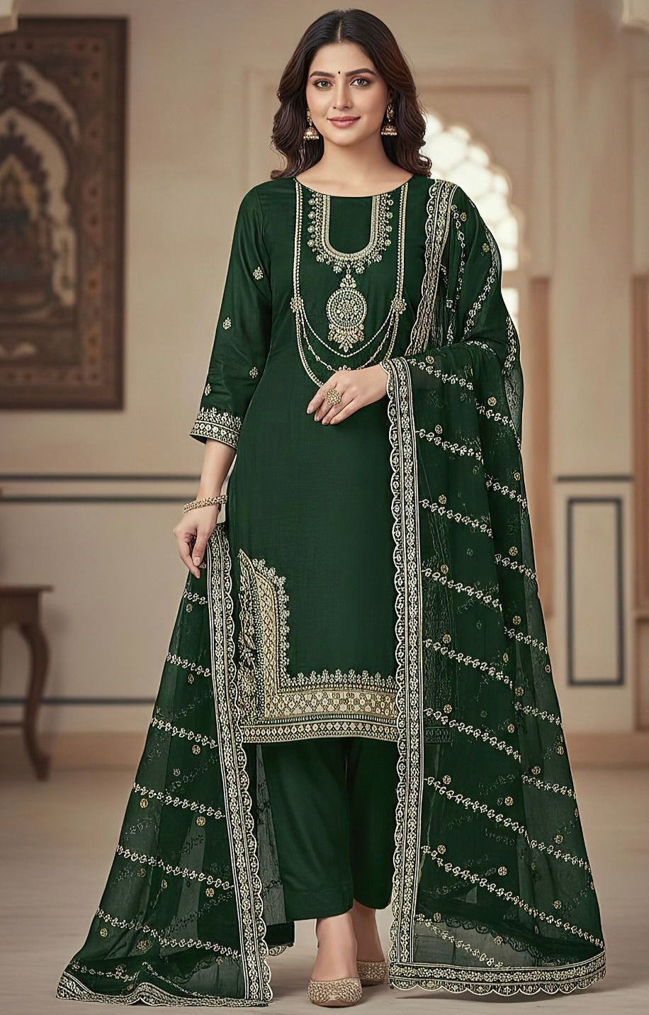 HUSSAIN REHAR | LAWN 3 PIECE UNSTICHED FULL HEAVY EMB SUIT WITH READY TO WEAR CUTTWORK DUBATTA FOR SUMMER 2026