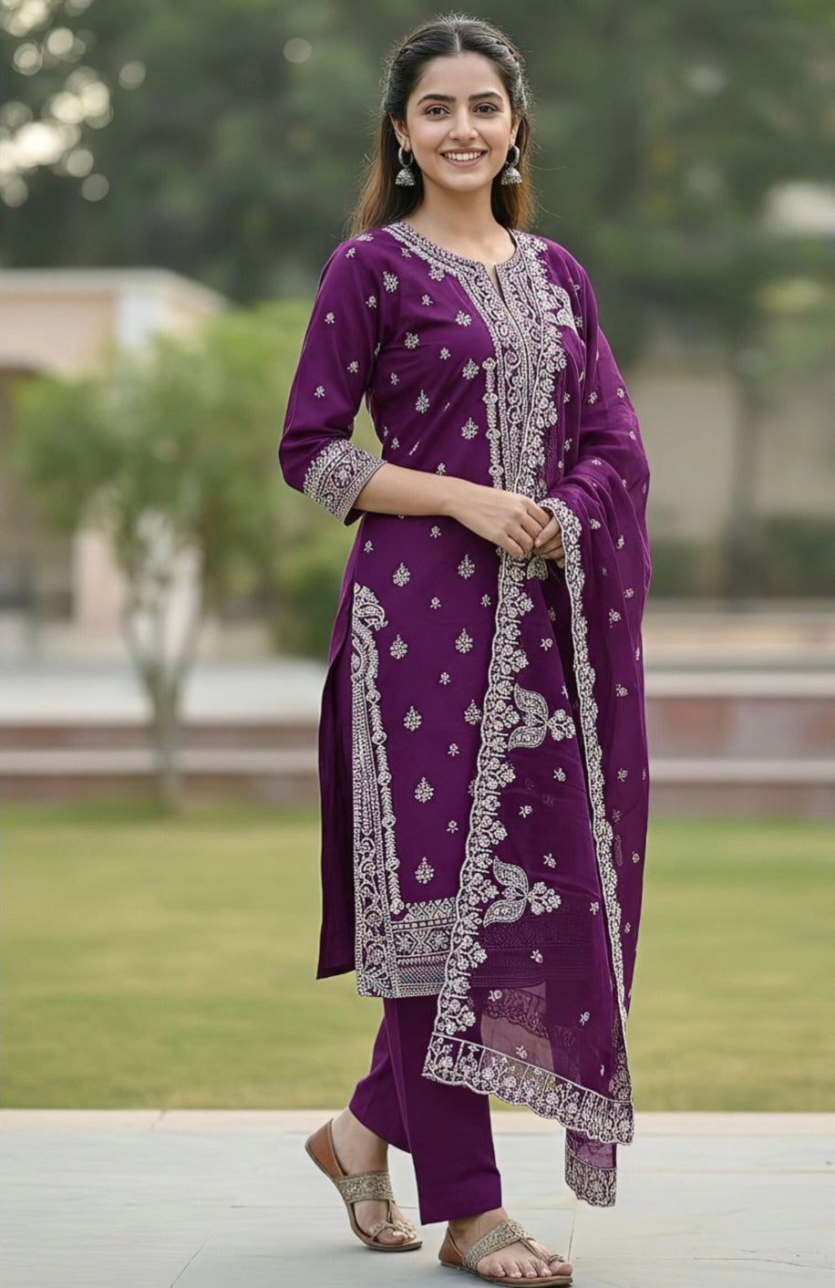 HUSSAIN REHAR | LAWN 3 PIECE UNSTICHED FULL HEAVY EMB SUIT WITH READY TO WEAR CUTTWORK DUBATTA FOR SUMMER 2026